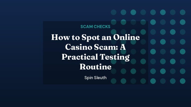 How to Spot an Online Casino Scam: A Practical Testing Routine